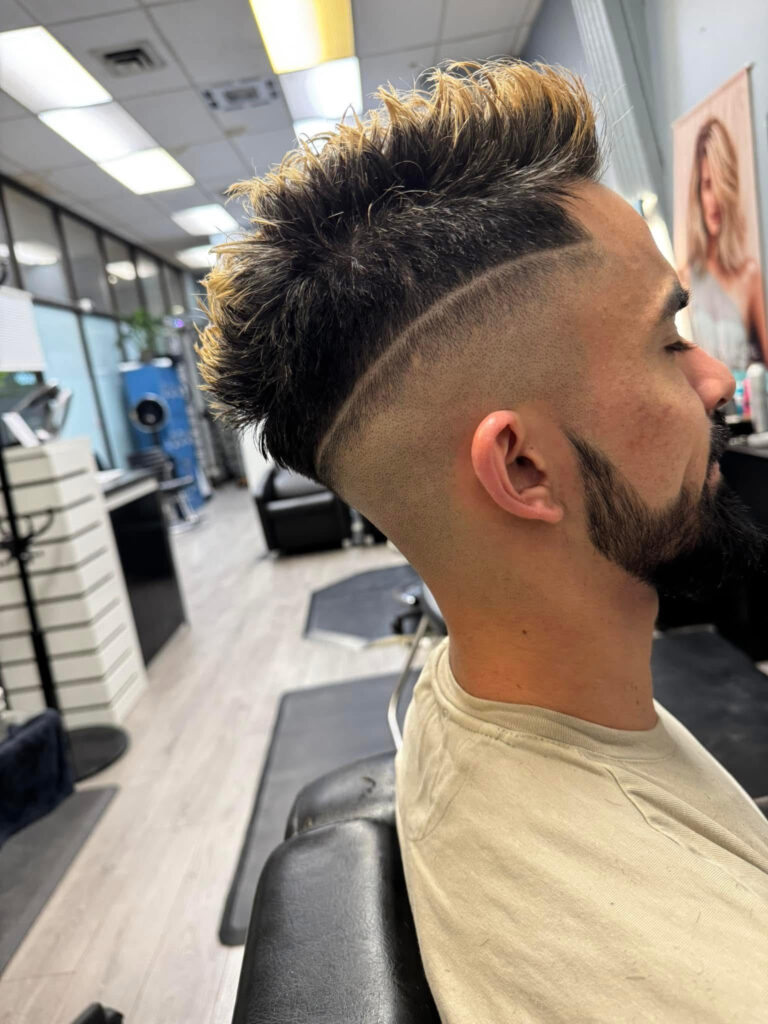 Textured spiky men’s haircut