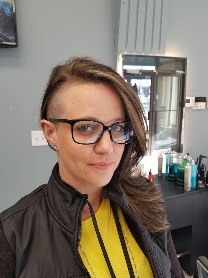 Bold side shave haircut in Calgary