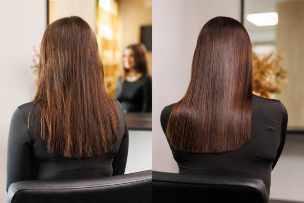 Permanent hair straightening treatment