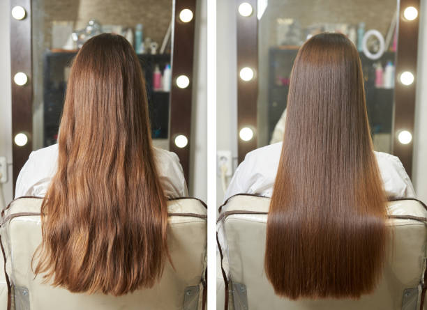 Permanent hair straightening service